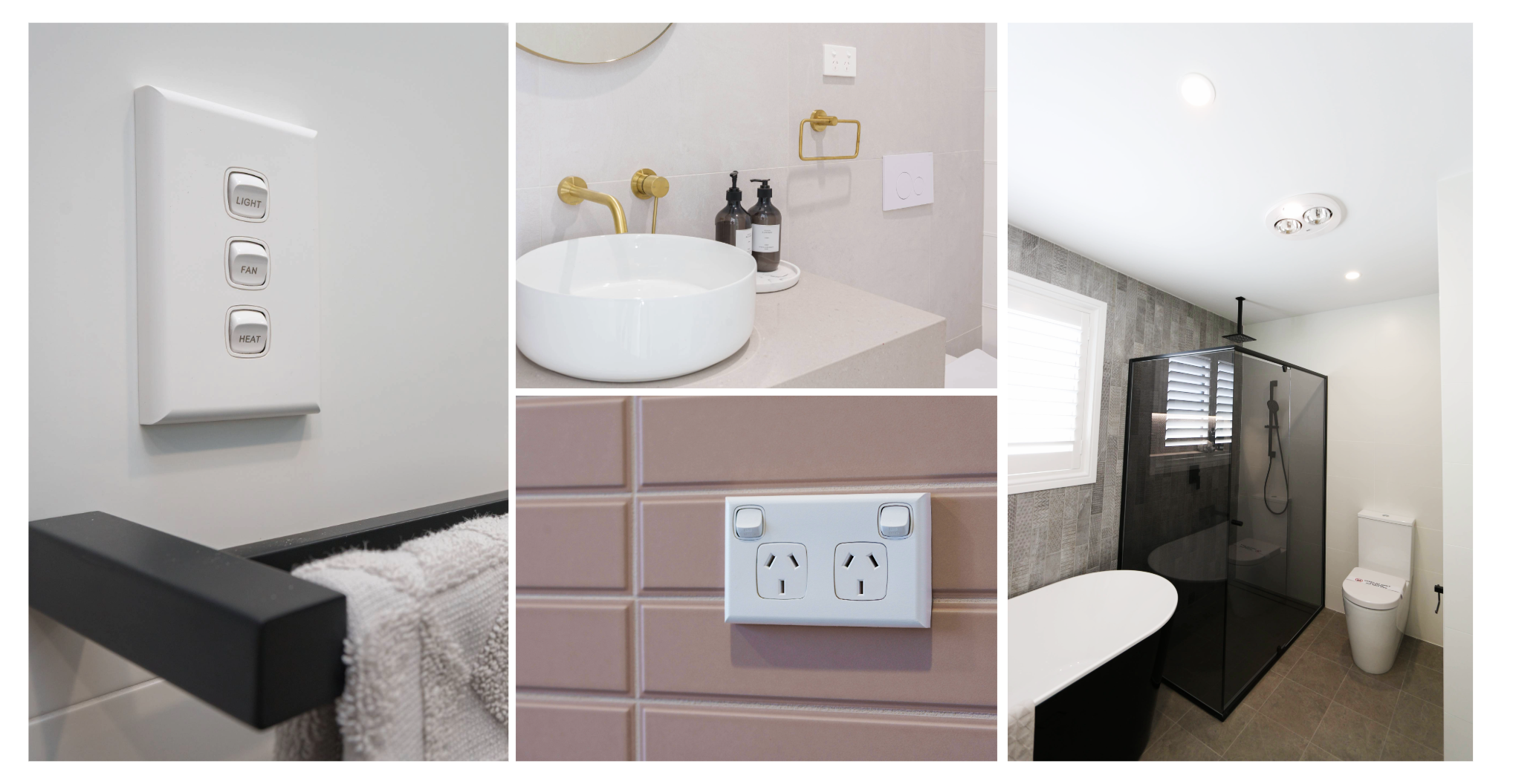 collage of bathrooms