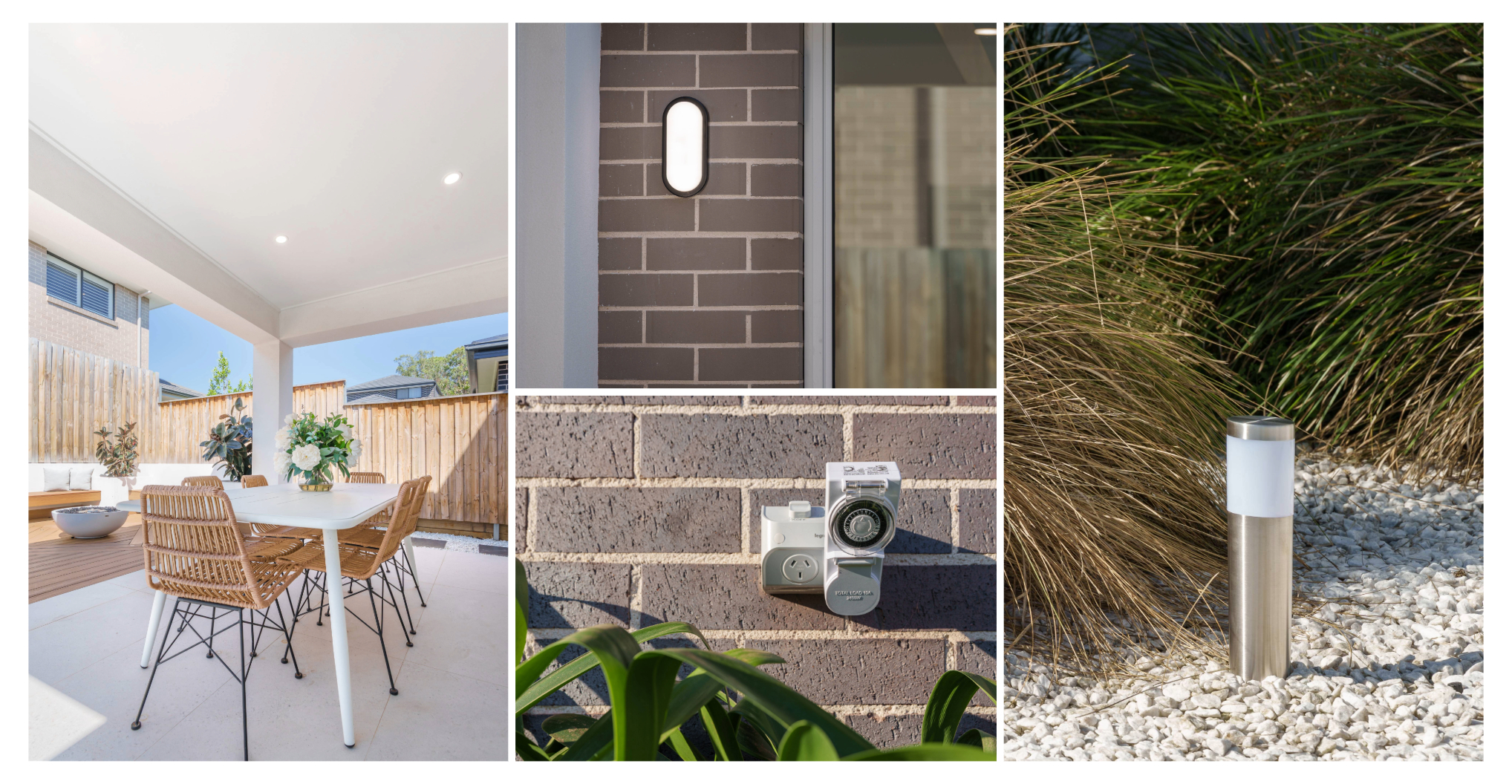 collage of outdoor patio